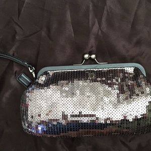 Coach sequin wristlet